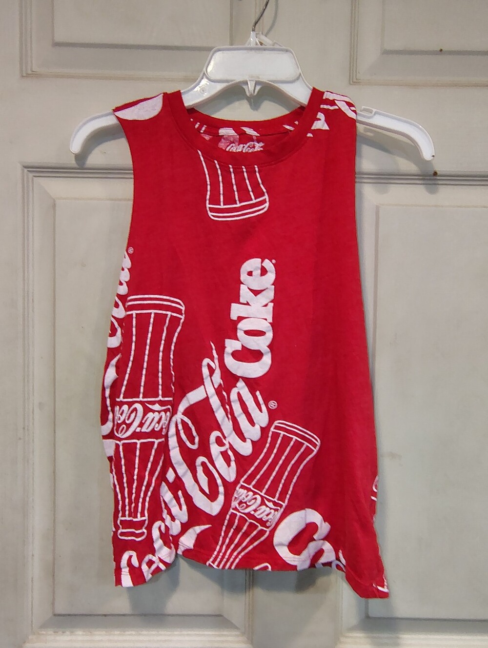 Coca-Cola Juniors/Women's Size L (11-13) Red Tank Top